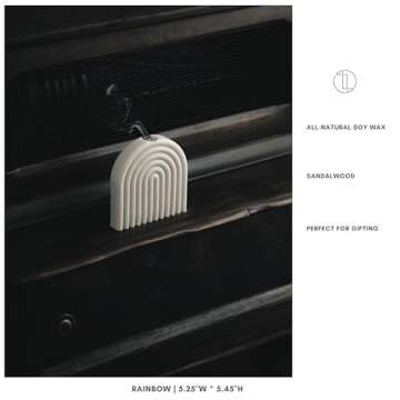 LAWA Rainbow Candle - Elegant Handmade Soy Wax Candle
