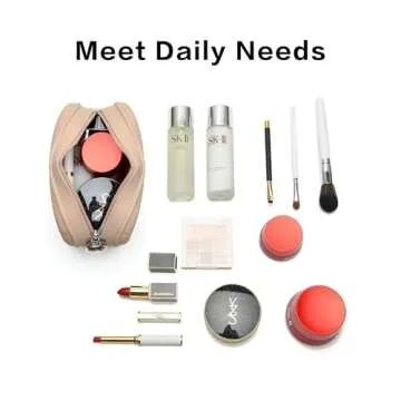 LuBanOne Silicone Makeup Bag Travel Cosmetic Bag Stuff Bag Makeup Pouch Cute Makeup Organizer Versatile Zipper Pouch For Women (Khaki 2)