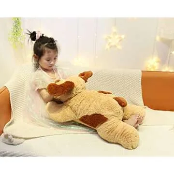 YESGIRL Weighted Plush Dog for Comfort and Support