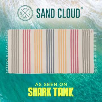 Sand Cloud Beach Towel - Sand Free - 100% Organic Turkish Cotton Yarn - Quick Dry Towel for Beach, P...