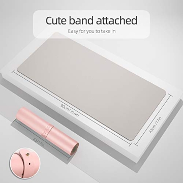 YSAGi Waterproof Desk Mat - Stylish Leather Surface for Office