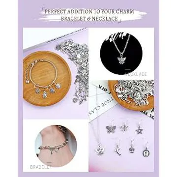 100 Metal Alloy Charms for DIY Jewelry and Crafts