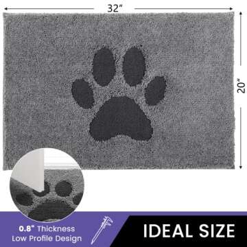Oiilores Door Mat Indoor for Muddy Paws – Super Absorbent & Non-Slip