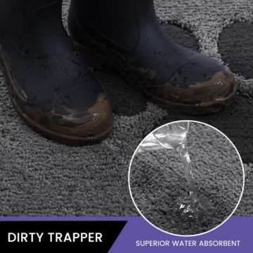 Oiilores Door Mat for Muddy Pets - Super Absorbent & Slip-Resistant