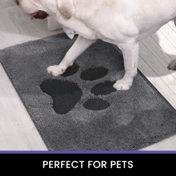 Oiilores Door Mat for Muddy Pets - Super Absorbent & Slip-Resistant
