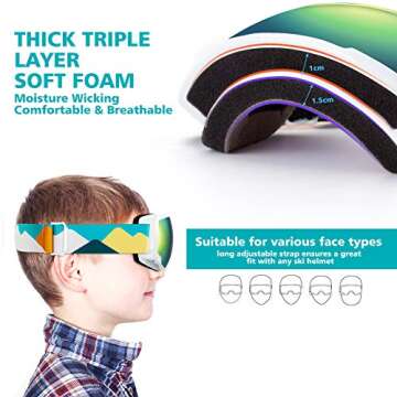 OutdoorMaster Kids Ski Goggles for Safe Winter Fun