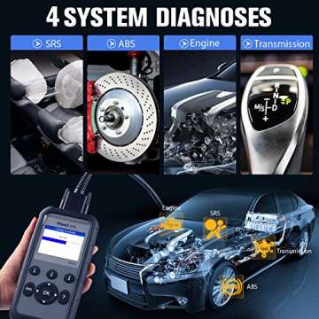 2025 New Autel ML629 OBD2 Scanner, ABS SRS Engine Transmission Diagnostics Tool Mechanic Full OBDII ...