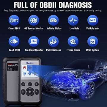2025 New Autel ML629 OBD2 Scanner, ABS SRS Engine Transmission Diagnostics Tool Mechanic Full OBDII Code Reader w/DTC Lookup AutoVIN, Live Data, Upgraded Ver. of AL619 AL629 for Professionals DIYers