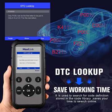 2025 New Autel ML629 OBD2 Scanner, ABS SRS Engine Transmission Diagnostics Tool Mechanic Full OBDII Code Reader w/DTC Lookup AutoVIN, Live Data, Upgraded Ver. of AL619 AL629 for Professionals DIYers