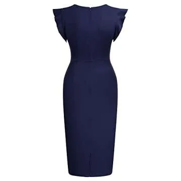 Miusol Retro Cap Sleeve Cocktail Dress for Women