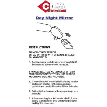 CIPA 32000 10" Day/ Night Rearview Mirror",Black
