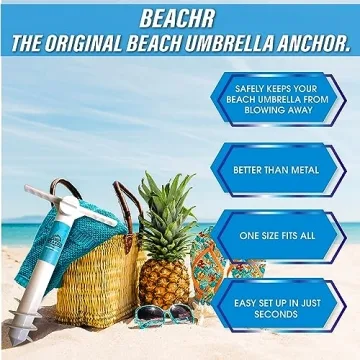 Beachr Beach Umbrella Sand Anchor for Ultimate Stability