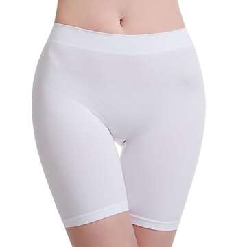 MELERIO Women's Slip Shorts, Comfortable Boyshorts Panties, Anti-chafing Spandex Shorts for Under Dr...