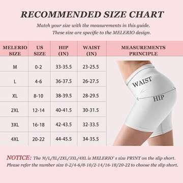 MELERIO Women's Slip Shorts, Comfortable Boyshorts Panties, Anti-chafing Spandex Shorts for Under Dress