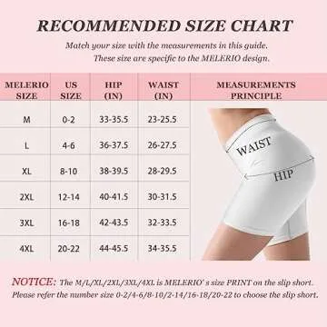 Comfortable Anti-Chafing MELERIO Women's Slip Shorts
