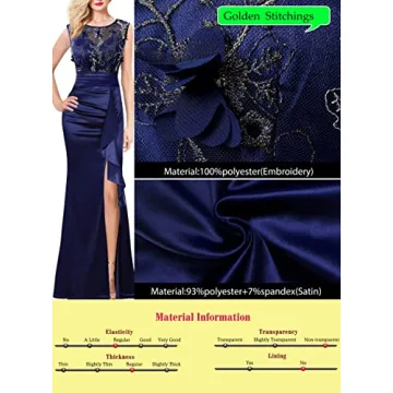 Elegant Floral Embroidered Evening Gown for Women