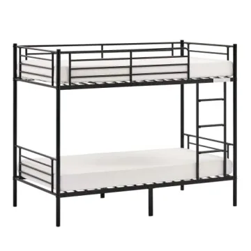 Stylish VINGLI Twin Over Twin Bunk Bed for All Ages