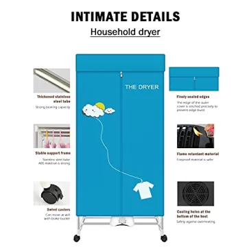 Portable Electric Clothes Dryer Machine - 110V 1000W