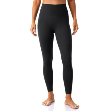 Lavento Women's All Day Soft Yoga Leggings High-Rise 25" - No Front Seam Workout Active Legging for ...