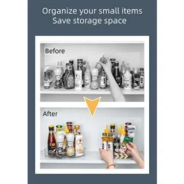 2 Pack Lazy Susan Organizer for Kitchen & Bathroom Storage