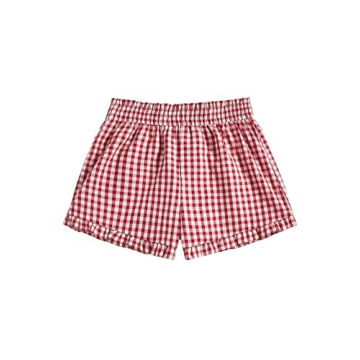 SweatyRocks Women's Plaid Summer Shorts - Comfortable Elastic Waist & Wide Leg