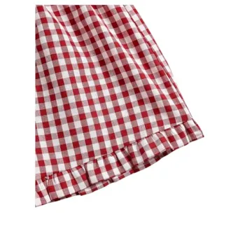 SweatyRocks Women's Plaid Summer Shorts Elastic Waist Wide Leg