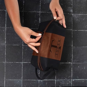 Men's Personalized Toiletry Bag with Custom Engraving