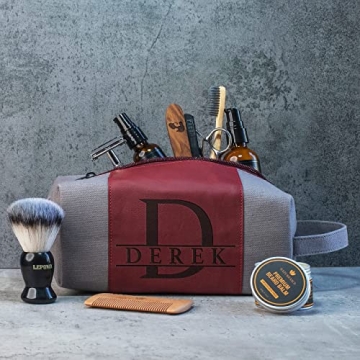 Men's Personalized Toiletry Bag with Custom Engraving