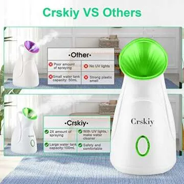 Crskiy Nano Ionic Face Steamer for Deep Cleaning Skin