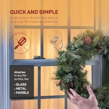 Heavy Duty Christmas Wreath Hanger Set of 2 for Doors