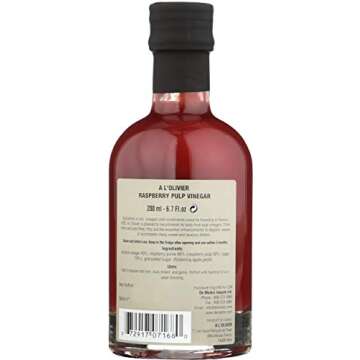 A L'Olivier Raspberry Fruit Vinegar: Gourmet Flavor Burst