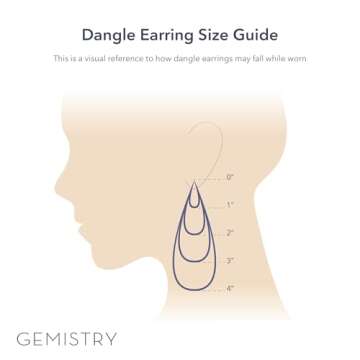 Gemistry Judy Crowell Jewelry Sterling Silver Diamond Cut Circle Drop Hoop Earrings