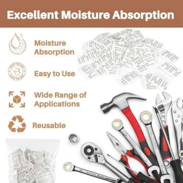 Sukh 100PCS 2Gram Silica Packets - Reusable Desiccant Packs for Moisture Control