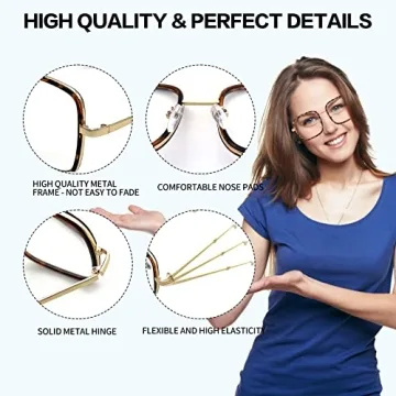 Stylish Oversized Reading Glasses for Comfort Protection