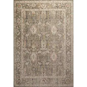 Loloi Chris Loves Julia Rosemarie 10'-0" x 14'-0" Area Rug in Sage/Blush - Classic No-Shed Area Rug, Soft Living Room Rug, Antique Inspired Modern Rug for Living Area, Bedroom, Dining Room