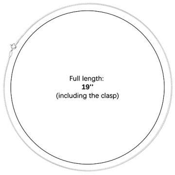 ASHINE Silver Necklace Chain Silver Chain Necklace for Women Sterling Silver Chain Silver Chain Charm Jewelry Chain Long Necklaces for Women (0.8mm Box Chain Spring Ring Clasp 19 Inches)