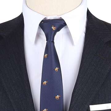 AUSCUFFLINKS Horse Racing Ties for Men | Equestrian Rider | Animal Lover Novelty Neck Ties Present f...