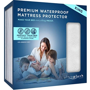 UltraPlush King Waterproof Mattress Protector for Peaceful Sleep