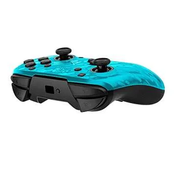 PDP Gaming Wireless Deluxe Controller Faceplate: Blue Camo - Nintendo Switch Faceoff (Renewed)