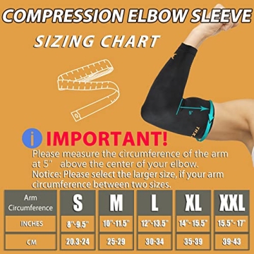 THX4COPPER Elbow Compression Sleeves - Pain Relief for All Activities