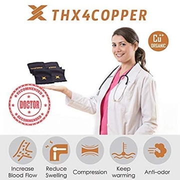 THX4COPPER Elbow Compression Sleeves - Pain Relief for All Activities