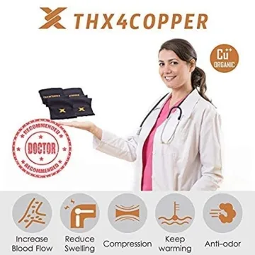 THX4COPPER Elbow Compression Sleeves - Pain Relief for All Activities
