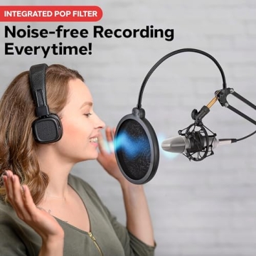 Pyle Microphone Boom Arm Stand with Adjustable Features