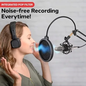 Pyle Microphone Boom Arm Stand with Adjustable Features