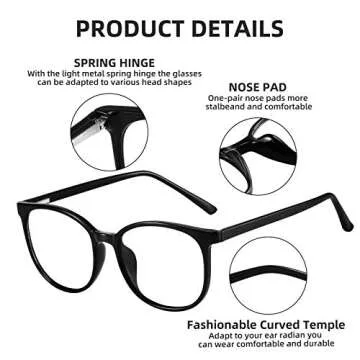 FONHCOO Stylish Blue Light Blocking Glasses for All