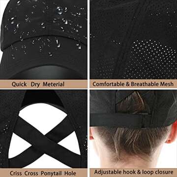 Stylish Adjustable Ponytail Baseball Hat - Perfect for Outdoor Activities