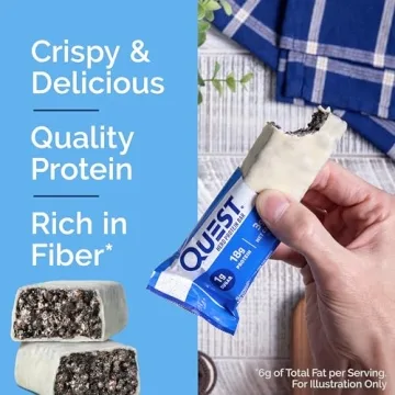 Quest Crispy Cookies & Cream Protein Bar - 12 Count