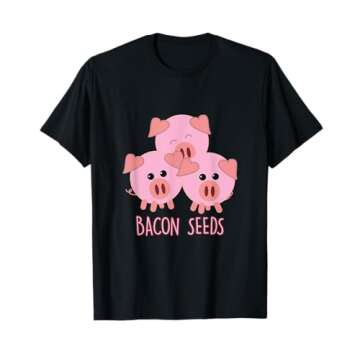 Funny Paleo / Keto Bacon seeds three pigs T-shirt T-Shirt