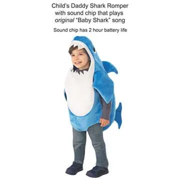 Rubies Baby Shark Costume - Sound, Fun, and Comfort