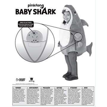 Rubies Unisex Child Daddy Shark With Sound Chip Costumes for Themed Parties and Halloween, As Shown, Small US